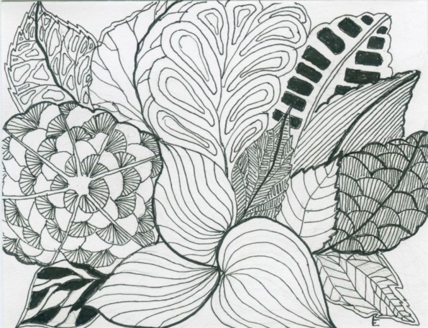 Flower Patch, fine pen art