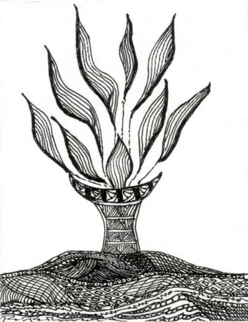 UU Chalice, fine pen art