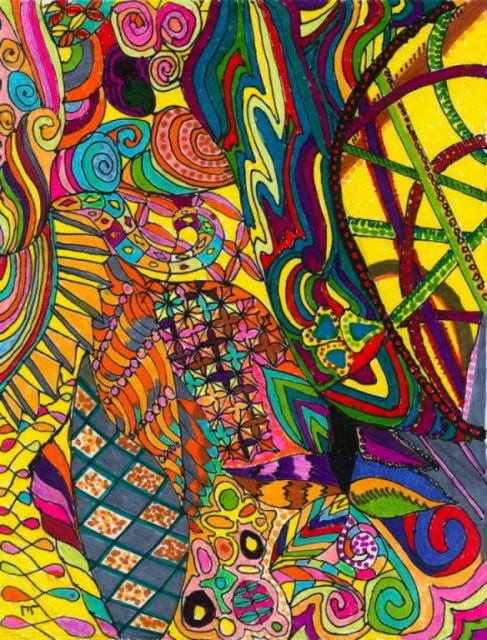 Happy Colors, fine pen art
